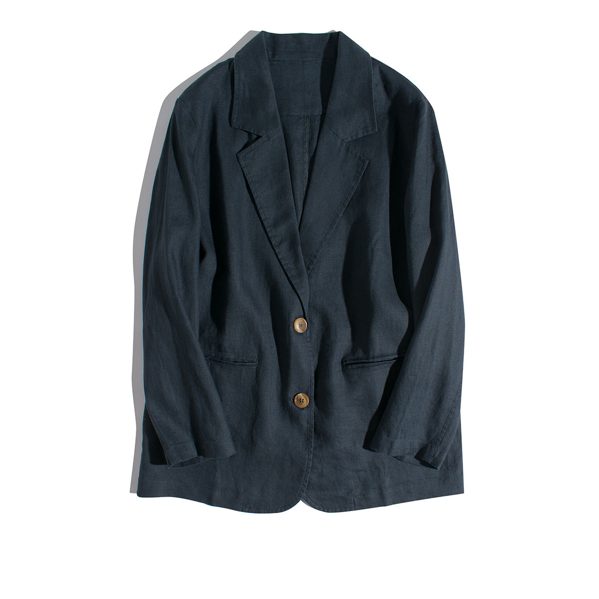 Casual Lightweight Blazer with Two-Button Closure CRLinen1216-018