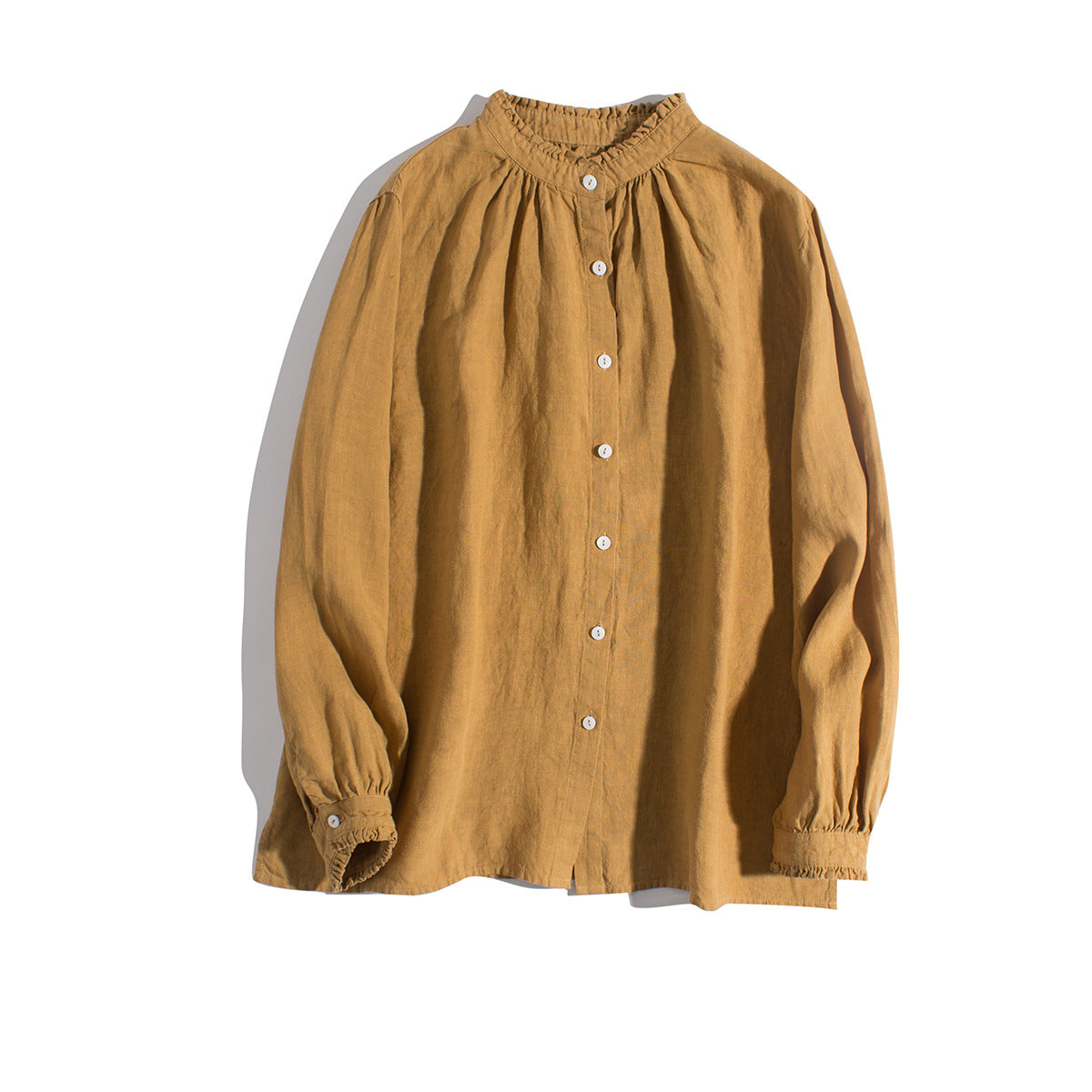 Casual Linen Long Sleeve Button-Up Shirt CRLinen1216-060