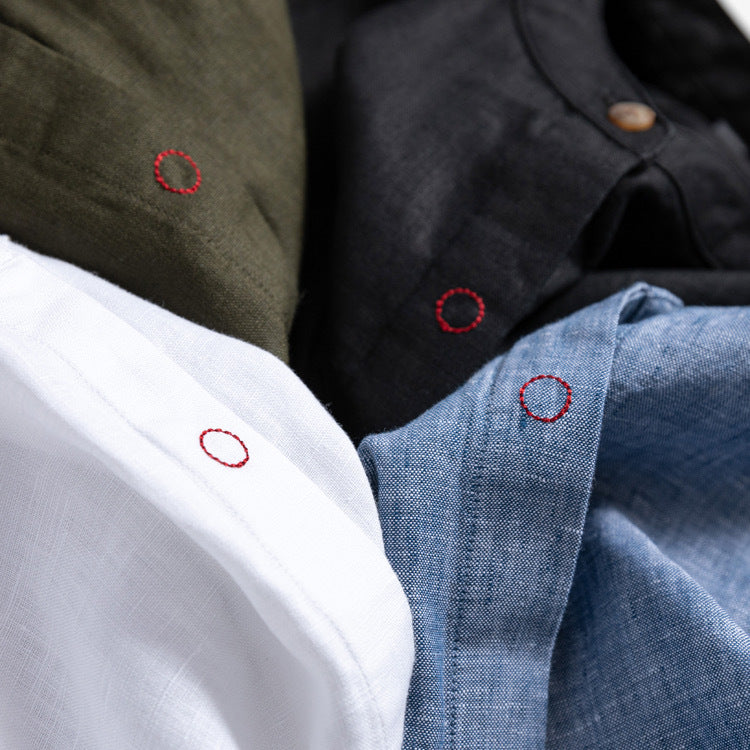Casual Linen Shirt with Button Closure CRLinen1216-120
