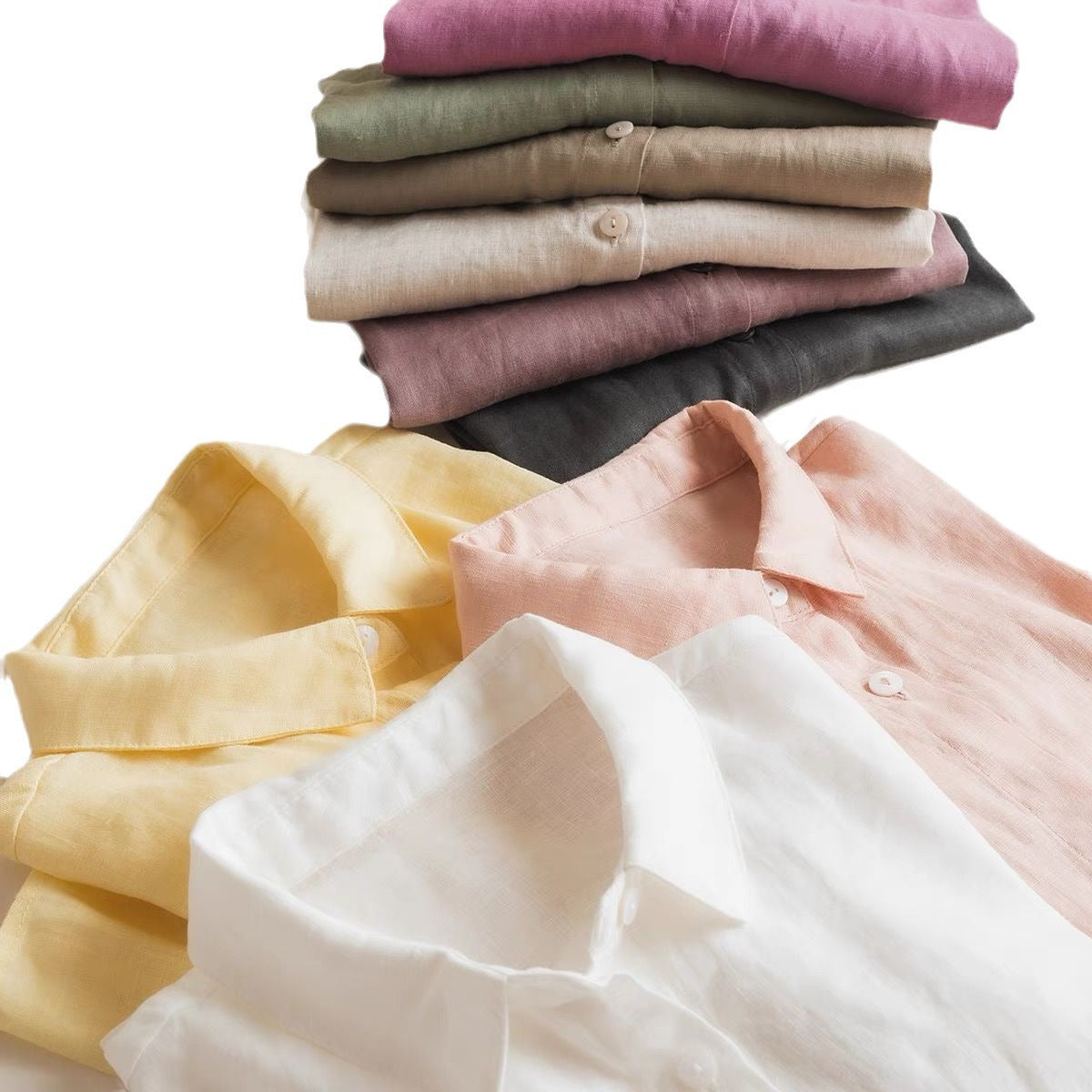 Casual Linen Button-Up Shirt CRLinen1216-012
