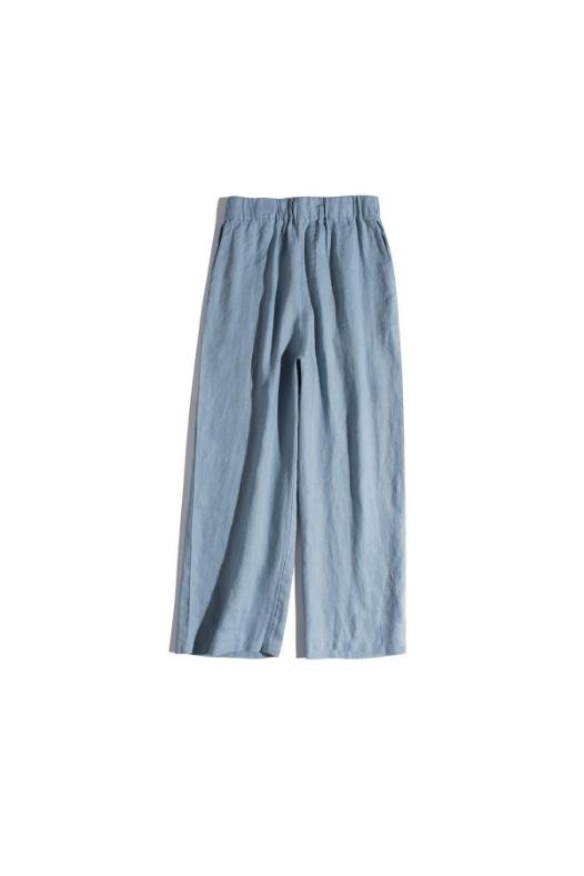 Premium 100% Linen Wide- Leg Linen Trousers CRLinen1124-023 D