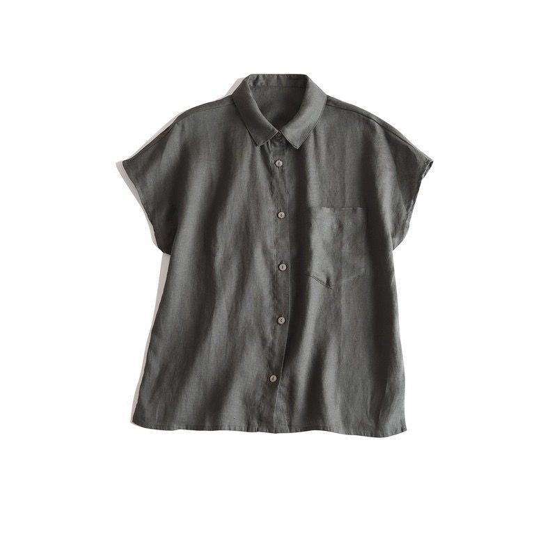 Casual Linen Button-Up Shirt CRLinen1216-012