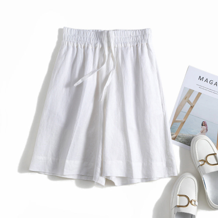 Casual Linen Drawstring Shorts CRLinen1216-079