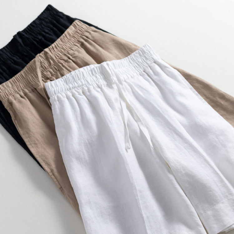 Casual Linen Drawstring Shorts CRLinen1216-079