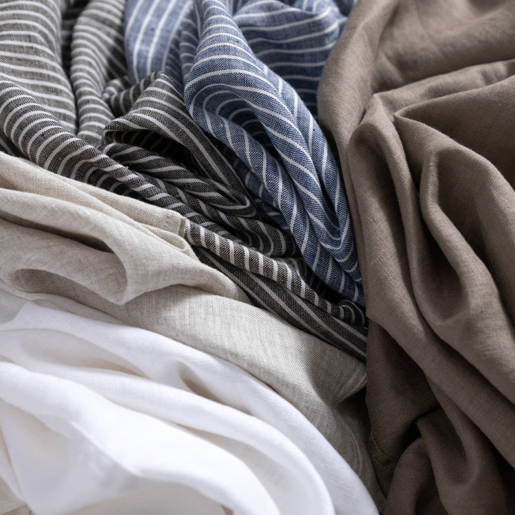 Casual Striped Button-Up Linen Shirt for Everyday Wear CRLinen1216-070