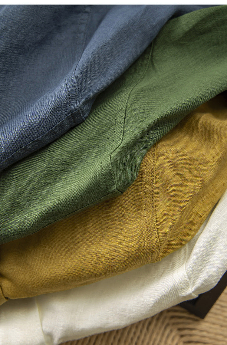 Classic Button-Up Linen Shirt CRLinen1216-129
