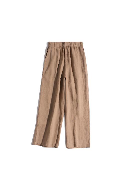 Premium 100% Linen Wide- Leg Linen Trousers CRLinen1124-023 D