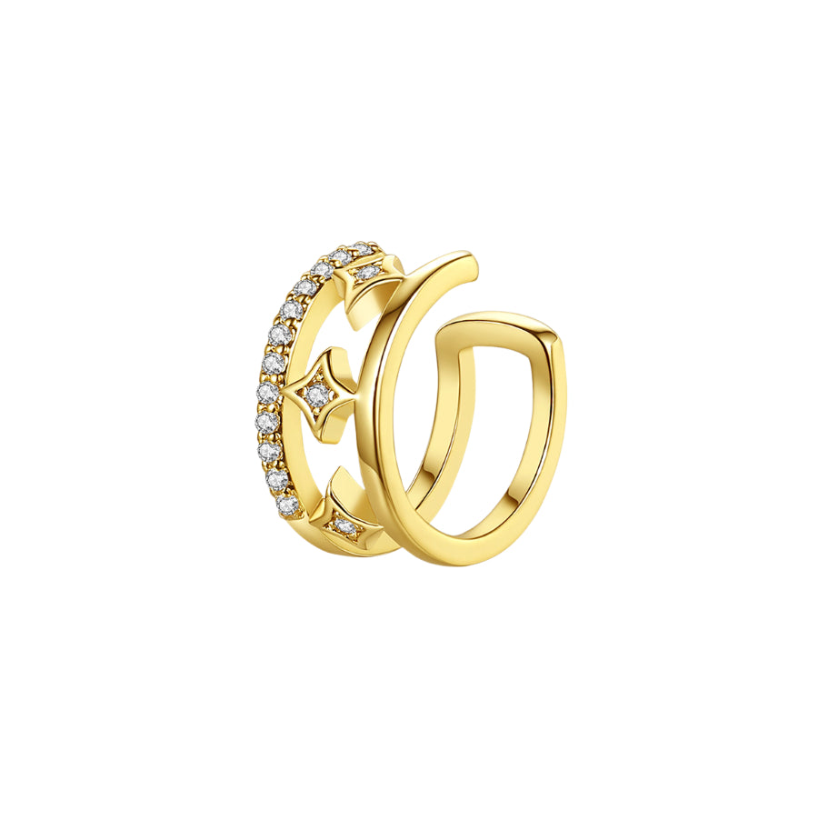 Gold Plated Wish Upon A Star Clip Earrings BBB011